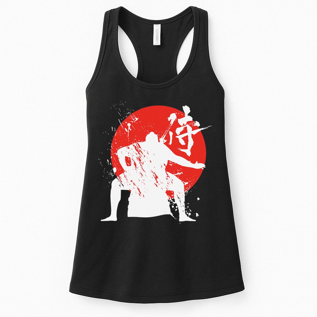 Sumo Wrestler Japanese Kanji Japan Wrestling  Womens Tank Top
