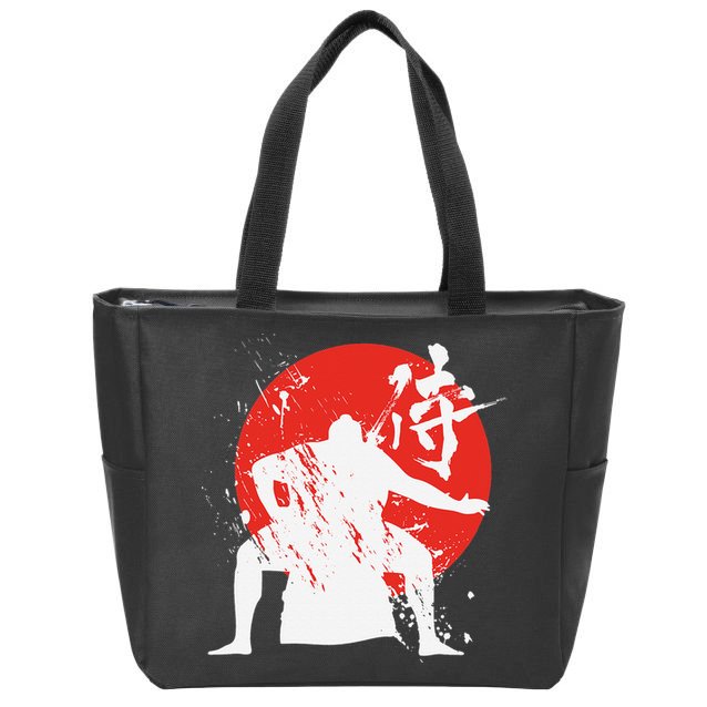 Sumo Wrestler Japanese Kanji Japan Wrestling  Zip Tote Bag