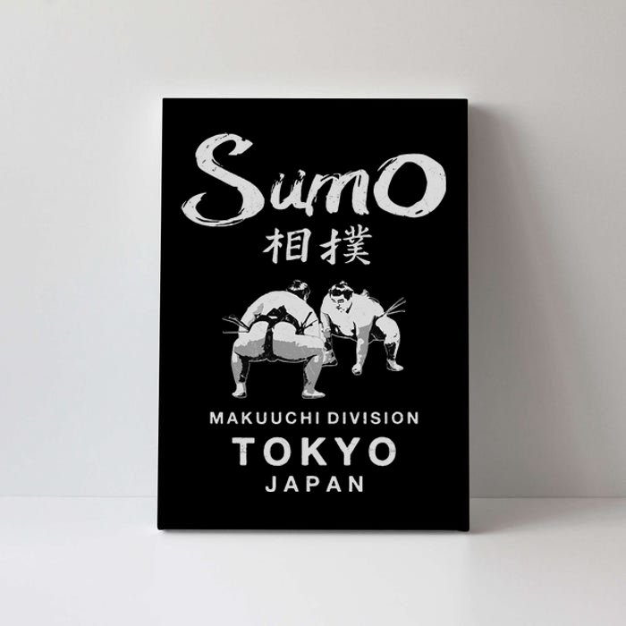 Sumo Wrestler Japanese Kanji Japan Wrestling  Canvas