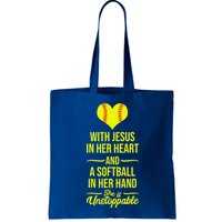 Softball With Jesus In Her Heart Softball Pitcher Bag