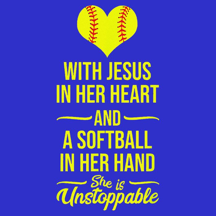 Softball With Jesus In Her Heart Softball Pitcher Toddler Sweatshirt