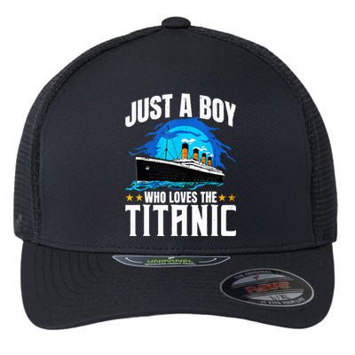 Ship Who Just Love The RMS Titanic Christmas Pajama Boy  Flexfit Unipanel Trucker Cap