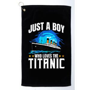 Ship Who Just Love The RMS Titanic Christmas Pajama Boy  Platinum Collection Golf Towel