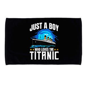 Ship Who Just Love The RMS Titanic Christmas Pajama Boy  Microfiber Hand Towel