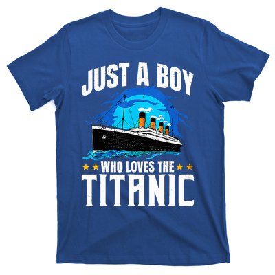 Ship Who Just Love The RMS Titanic Christmas Pajama Boy  T-Shirt