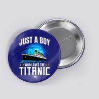 Ship Who Just Love The RMS Titanic Christmas Pajama Boy  Button