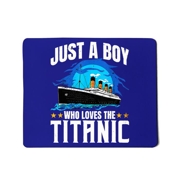 Ship Who Just Love The RMS Titanic Christmas Pajama Boy  Mousepad