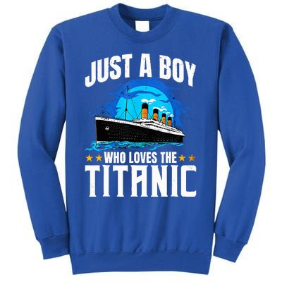 Ship Who Just Love The RMS Titanic Christmas Pajama Boy  Tall Sweatshirt