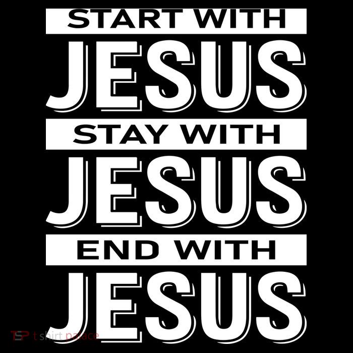 Start With Jesus Stay With End With Flexfit Unipanel Trucker Cap