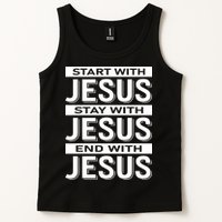 Start With Jesus Stay With End With Tank Top