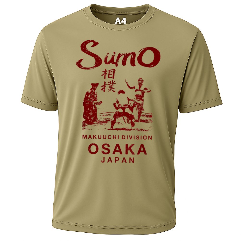 Sumo Wrestling Japan Osaka Japanese Cooling Performance Crew T-Shirt