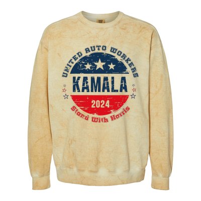 Stand With Kamala Harris Trump Is A Scab Vote Harris 2024 Colorblast Crewneck Sweatshirt