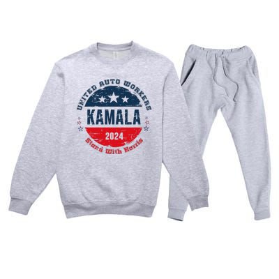 Stand With Kamala Harris Trump Is A Scab Vote Harris 2024 Premium Crewneck Sweatsuit Set