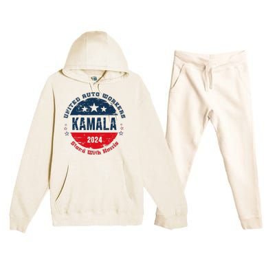 Stand With Kamala Harris Trump Is A Scab Vote Harris 2024 Premium Hooded Sweatsuit Set