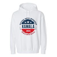 Stand With Kamala Harris Trump Is A Scab Vote Harris 2024 Garment-Dyed Fleece Hoodie