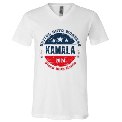 Stand With Kamala Harris Trump Is A Scab Vote Harris 2024 V-Neck T-Shirt