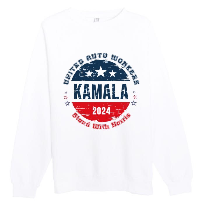 Stand With Kamala Harris Trump Is A Scab Vote Harris 2024 Premium Crewneck Sweatshirt