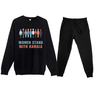 Stand With Kamala Walz Madam President Unity Harris Gift Premium Crewneck Sweatsuit Set