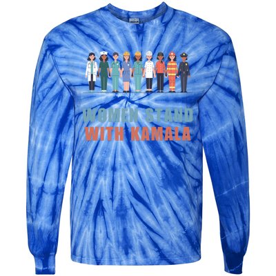 Stand With Kamala Walz Madam President Unity Harris Gift Tie-Dye Long Sleeve Shirt