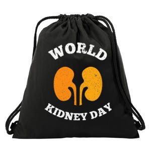 Simple World Kidney Day Society Awareness Drawstring Bag