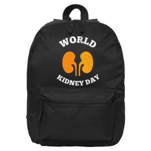 Simple World Kidney Day Society Awareness 16 in Basic Backpack