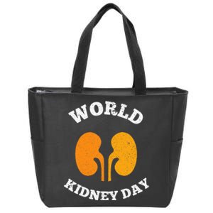 Simple World Kidney Day Society Awareness Zip Tote Bag