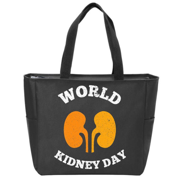 Simple World Kidney Day Society Awareness Zip Tote Bag