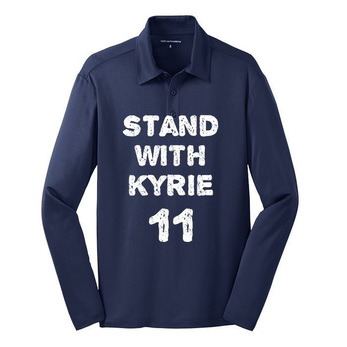 Stand With Kyrie Silk Touch Performance Long Sleeve Polo