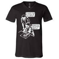 So What Kind Of Stuff Do You Draw Demons And Skeletons Mostly V-Neck T-Shirt