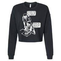 So What Kind Of Stuff Do You Draw Demons And Skeletons Mostly Cropped Pullover Crew