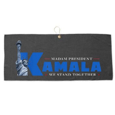 Stand With Kamala Harris 2024 Kamala For President Large Microfiber Waffle Golf Towel