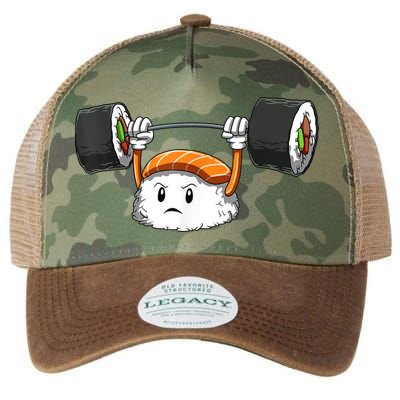 Sushi Weight Lifting Gym Sushi Workout Japanese Bodybuilder Legacy Tie Dye Trucker Hat
