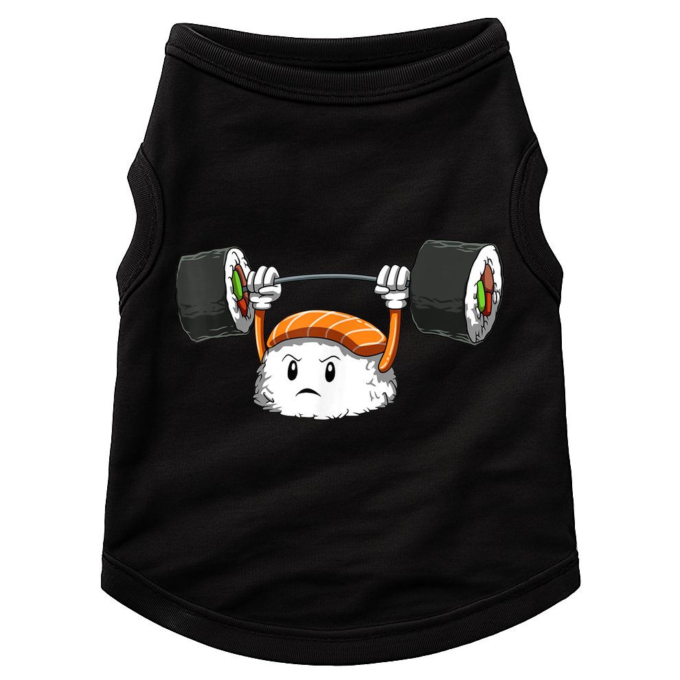 Sushi Weight Lifting Gym Sushi Workout Japanese Bodybuilder Doggie Tank