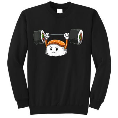 Sushi Weight Lifting Gym Sushi Workout Japanese Bodybuilder Sweatshirt