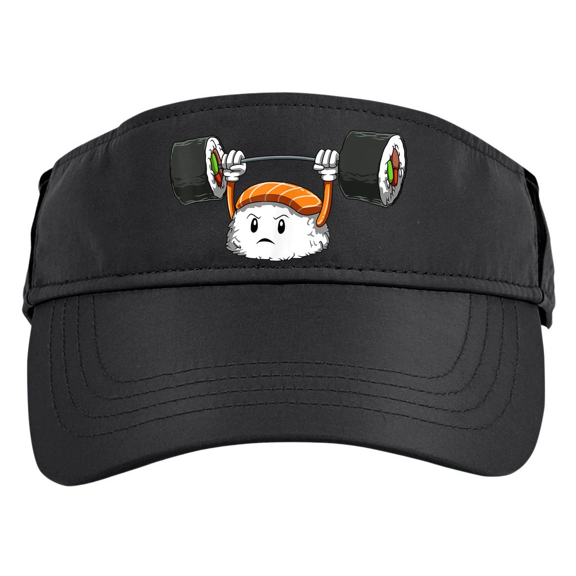 Sushi Weight Lifting Gym Sushi Workout Japanese Bodybuilder Adult Drive Performance Visor