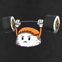 Sushi Weight Lifting Gym Sushi Workout Japanese Bodybuilder Adult Drive Performance Visor