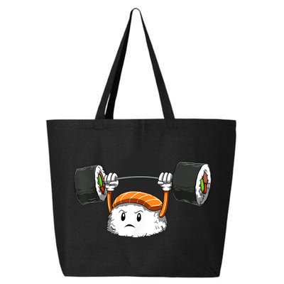 Sushi Weight Lifting Gym Sushi Workout Japanese Bodybuilder 25L Jumbo Tote