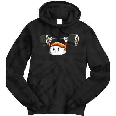 Sushi Weight Lifting Gym Sushi Workout Japanese Bodybuilder Tie Dye Hoodie