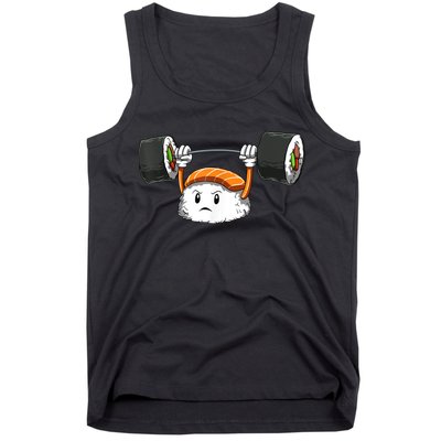 Sushi Weight Lifting Gym Sushi Workout Japanese Bodybuilder Tank Top