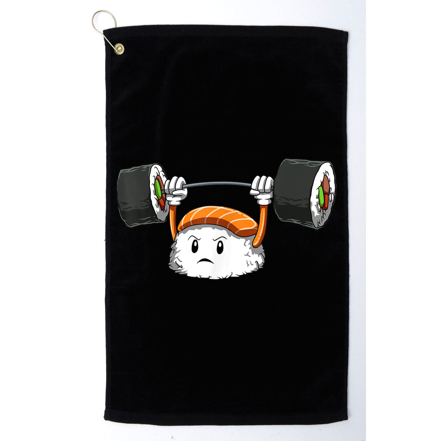 Sushi Weight Lifting Gym Sushi Workout Japanese Bodybuilder Golf Towel