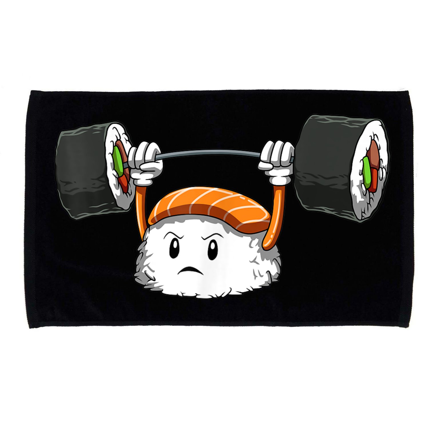 Sushi Weight Lifting Gym Sushi Workout Japanese Bodybuilder Microfiber Hand Towel