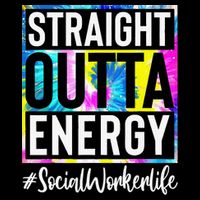 Social Worker Life Straight Outta Energy Tie Dye 16 in Basic Backpack