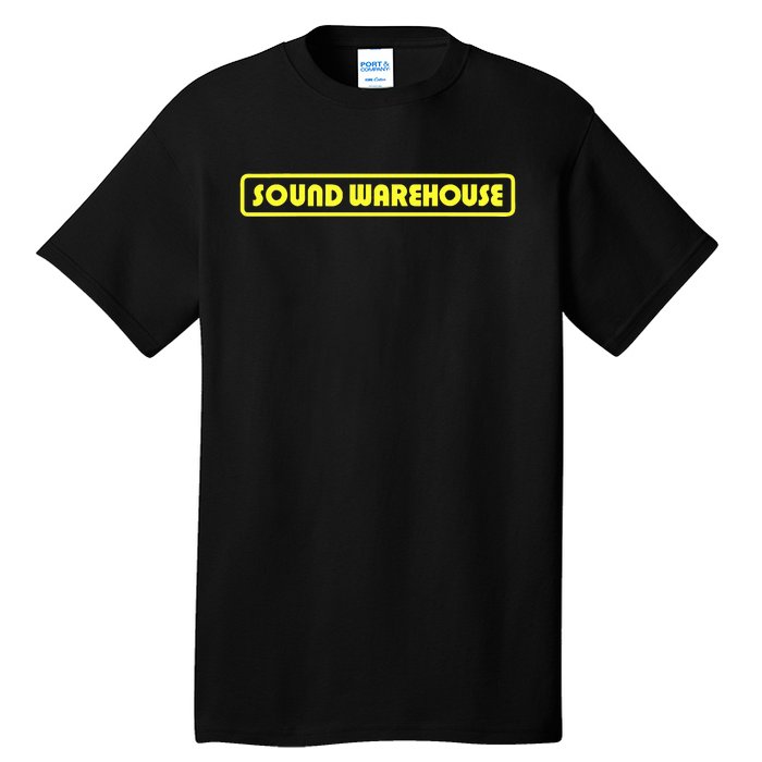 Sound Warehouse Logo Retro Music Fan Record Store Tall T-Shirt