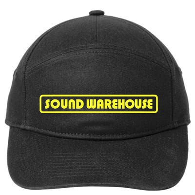 Sound Warehouse Logo Retro Music Fan Record Store 7-Panel Snapback Hat