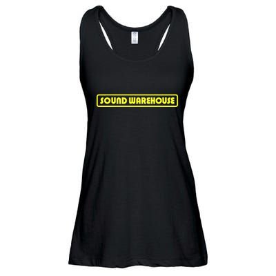 Sound Warehouse Logo Retro Music Fan Record Store Ladies Essential Flowy Tank
