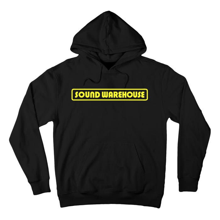 Sound Warehouse Logo Retro Music Fan Record Store Tall Hoodie