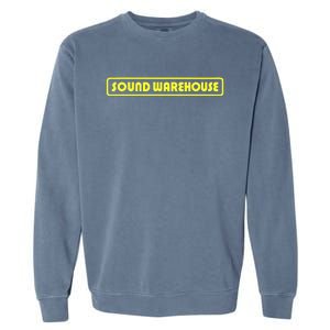 Sound Warehouse Logo Retro Music Fan Record Store Garment-Dyed Sweatshirt