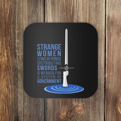 Strange Women Lying In Ponds Distributing Swords Coaster