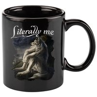 Sitting Wolf Literally Me Funny Meme 11oz C Handle Ceramic Mug