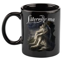 Sitting Wolf Literally Me Funny Meme 11oz C Handle Ceramic Mug